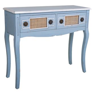 Wanderlust Deco Wanderlust Deco - Recibidor De Madera Azul 90x33x77
