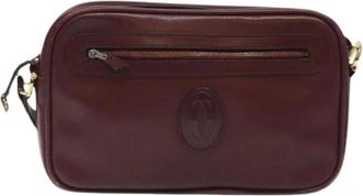 Cartier Pre-owned Cross Body Bags, female, Red, Size: ONE SIZE Pre-owned Leather Shoulder Bag
