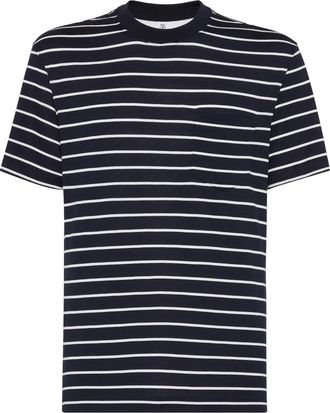 Brunello Cucinelli T-shirt a righe - Blu