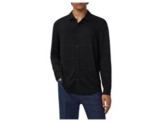 John Varvatos Redmond Shirt K7039W25 Mens T Shirt Black : SM, Polyester/Viscose