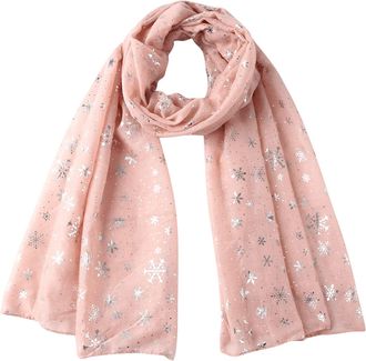 Generic pay in 5 monthly payments items the deal Womens Scarves Ladies Winter Scarf Classic Christmas Snowflake Print Fashion Warm Scarf Long Tassel Shawl Sto