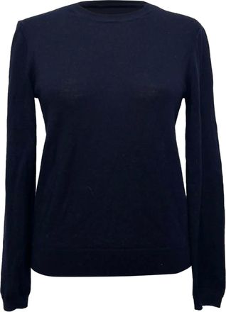 A.P.C. A. P.C. Knitted Crewneck Sweater in Navy Blue Merino Wool