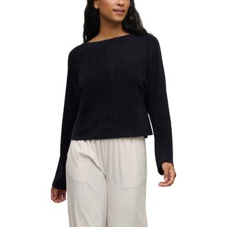 Barefoot Dreams CozyChic Ultra Lite Rib Dolman Shirt in Black at Nordstrom, Size X-Large