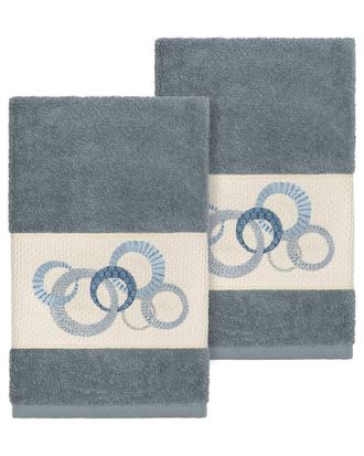 Linum Home Textiles Turkish Cotton Annabelle 2Pc Embellished Hand Towel Set