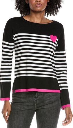 CeCe by Cynthia Steffe Cece Sailor Stripe Heart Sweater