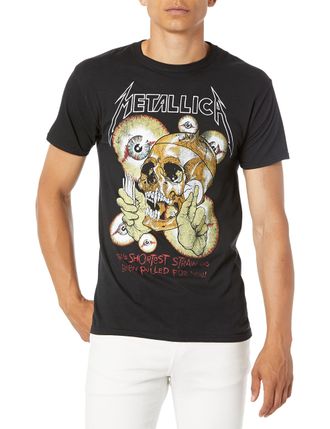 Metallica Mens Vintage Shortest Straw T-Shirt, Coal, Large