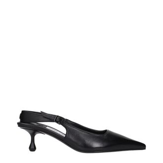 Jimmy Choo London Black Leather Flat Womens Sandals