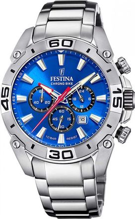 Festina F20543-2 Mens Chrono Bike Watch - Silver - One Size