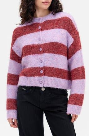 BDG Dakota Stripe Cardigan in Pink Stripe at Nordstrom Rack, Size Small