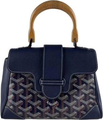 Goyard Pre-owned Vintage Handbag - Dames - Vintage Handtas - Blauw - ONE Size - Leer - Vintage