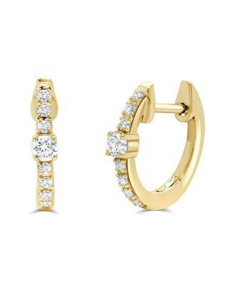 Sabrina Designs 14K 0.21 Ct. Tw. Diamond Huggie Earrings