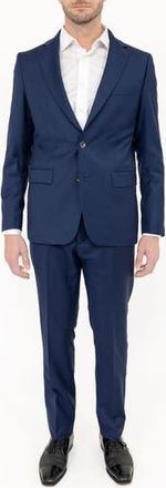 PinoPorte Solid Stretch Wool Suit in Royal Blue at Nordstrom Rack, Size 38