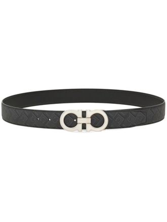 Ferragamo Dark Grey Cut To Size Buckle Belt