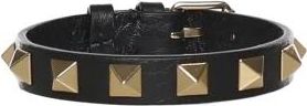 Valentino Garavani Rockstud Bracelet - Heren - Armbanden - Zwart - ONE Size - Leer - Accessoires