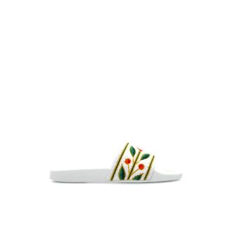Casablanca Slippers met logo - Dames - Sandalen - Wit - 36 EU - Leer - Schoenen
