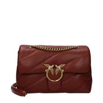 Pinko Pinko Umh&auml;ngetasche Love Puff Damens Leder Braun/Hellbraun