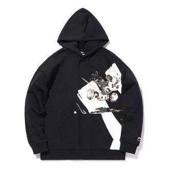 Li-Ning x Disney Loose Casual Hoodie Black White AWDQ595-1