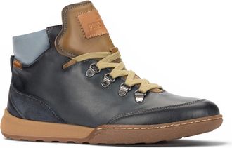 Pikolinos Pikolinos Womens Blue Leather Lace-Up Sneakers Trainer Shoes - Viana