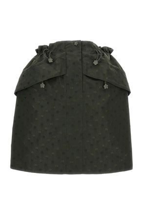 Cecilie Bahnsen Iris Jacquard Skirt with Flared Silhouette and Concealed Pockets