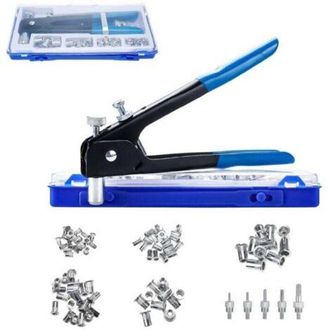 OEM Kit De Remachado De 86 Piezas Con Tuercas M3, M4, M5, M6 Y M8 Y 5 Pasadores - Herramientas De Inserci&oacute;n Roscadas Para Remaches