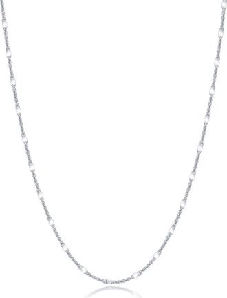 Lafonn Steila Chain Necklace in Silver at Nordstrom, Size 20