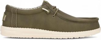 Hey Dude Klassieke bootschoenen ge&iuml;nspireerd op boten - Heren - Veterschoenen - Groen - 43 EU - Leer - Schoenen