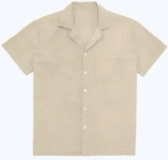 Alex Crane Mens Air Cotton Camp Shirt In Bronze