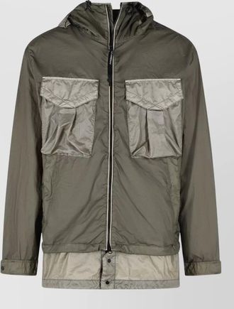 C.P. Company hooded polyamide jacket multiple pockets