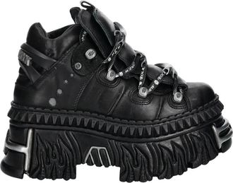New Rock Wall Shoe - Dames - Sneakers - Zwart - 41 EU - Leer - Schoenen