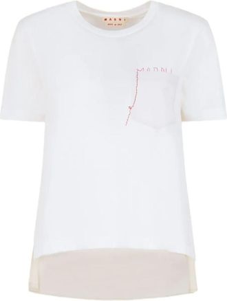 Marni White Logo Pocket T-Shirt