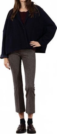 Avenue Montaigne Leo Flare Cut Pants In Pepita