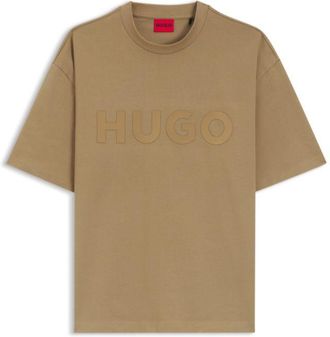 HUGO BOSS Oversized-fit cotton T-shirt with reflective logo