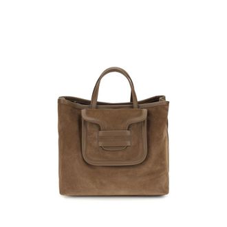 Pierre Hardy Brown Suede Leather Shoulder Womens Bag