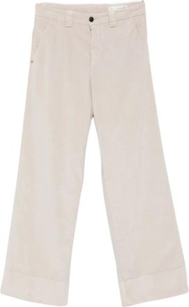 White Sand Dames, Broeken, Beige, Maat: XS Corduroy