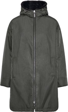 Yves Salomon Reversible Parka with Plush Faux Fur Lining