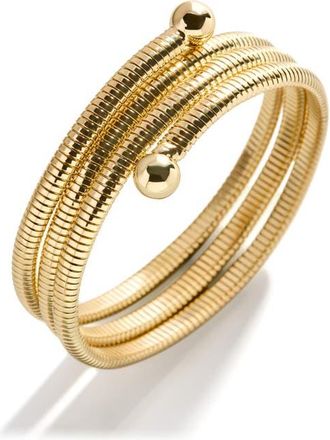 BaubleBar Keira Ribbed Wrap Bracelet in Gold at Nordstrom