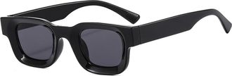 Generic Small Frame Mens Square Sunglasses Vacation Womens Party Commuter Sun Glasses(Black)