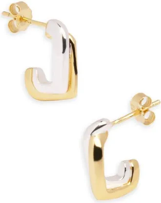 Argento Vivo 2-Tone Hoop Earrings in Two Tone at Nordstrom