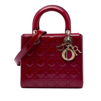 Dior Pre-owned Dior Medium Patent Cannage Lady Satchel Ladies 7TQDA564IUX0CET2