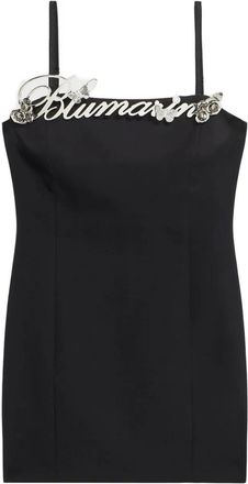 Blumarine Abito corto con decorazione - Nero