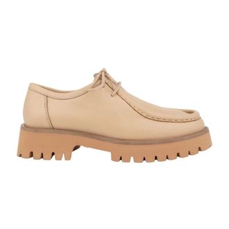 Sergio Moretti Casual Beige Loafers met Rubberen Zool - Dames - Veterschoenen - Beige - 37 EU - Leer - Schoenen