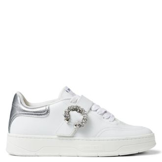 Jimmy Choo London Osaka Crystal Buckle Low-Top Sneakers