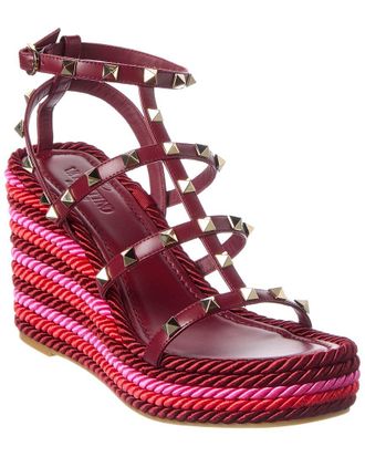 Valentino Rockstud Caged Leather Sandal