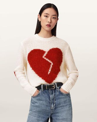 AllSaints Luvheart Crew Neck Sweater