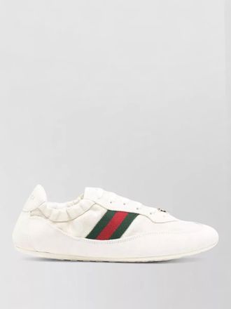 Gucci leather and fabric low-top sneakers