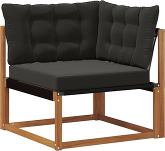 vidaXL Sof&aacute; De Esquina Para Exteriores Madera De Acacia S&oacute;lida Natural Vidaxl