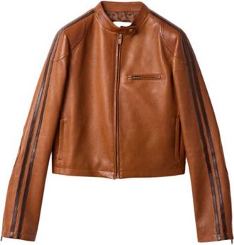 Miu Miu Brown Mandarin Collar Jacket