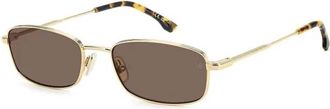 Victoria Beckham Rechthoekige zonnebril - Dames - Accessoires - Geel - Maat: 55 MM