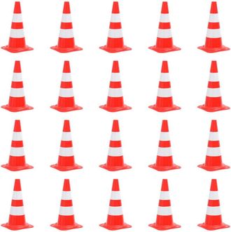 vidaXL Conos De Tr&aacute;fico Reflectantes 20 Unidades Rojo Y Blanco 50 Cm Vidaxl