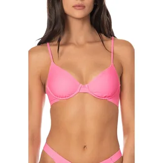 Maaji Dainty Reversible Underwire Bikini Top in Pink at Nordstrom, Size X-Large